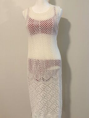 Beach Cover up, Cotton with scalloped bottom